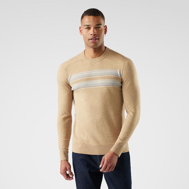 Smartwool Sparwood Stripe Crew Sweater Toasted Coconut/Light Gray