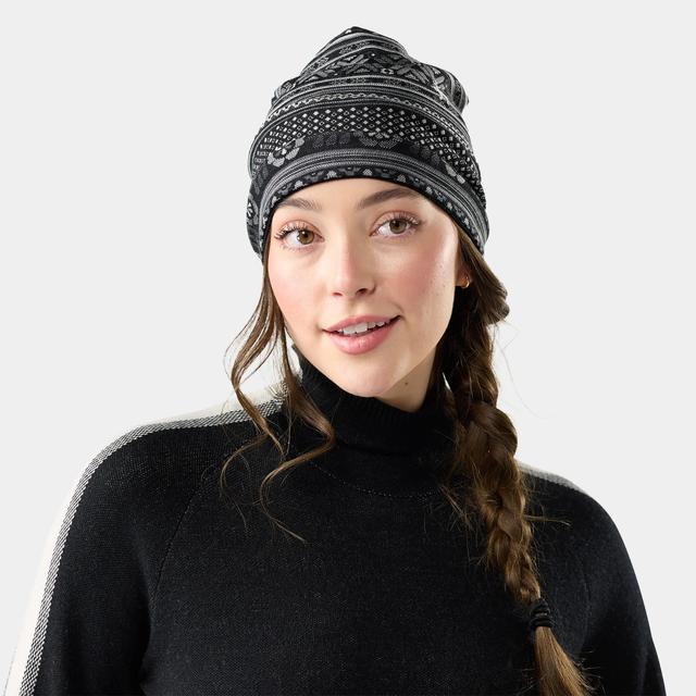 Smartwool Unisex Thermal Merino Reversible Cuffed Beanie Hat Black Fair Isle Fun