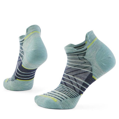 Smartwool Run Zero Cushion Stripe Low Ankle Socks Frosty Green