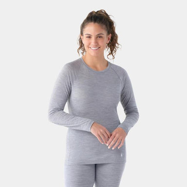 Smartwool Classic All-season Merino Base Layer Crew Top Light Gray Heather