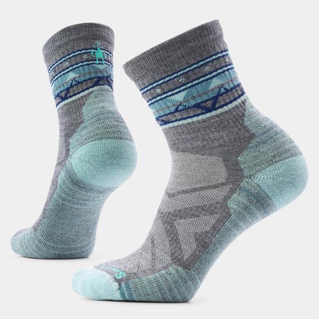 Smartwool Hike Zig Zag Valley Mid Crew Socks Medium Gray