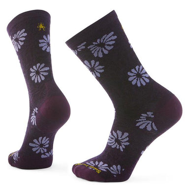 Smartwool Unisex Everyday Floral Crew Socks Purple Iris