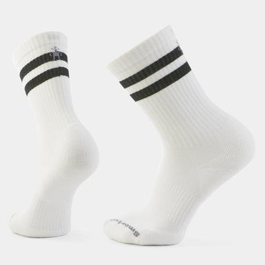 Smartwool Unisex Everyday Athletic Striped Crew Socks White
