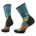 Smartwool Trail Run Mountain Print Crew Socks Twilight Blue Twilight Blue