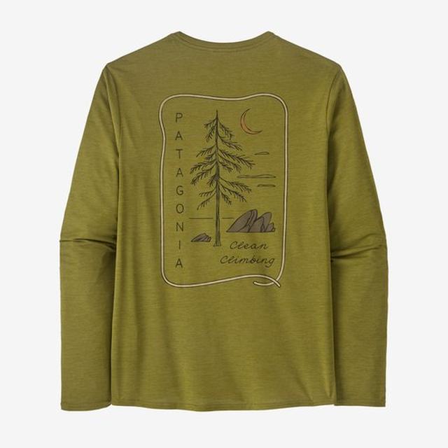 Patagonia L/s Cap Cool Daily Graphic Shirt - Lands Graze Green