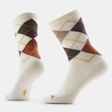 Smartwool Everyday Diamond Jim Argyle Crew Socks Black Natural