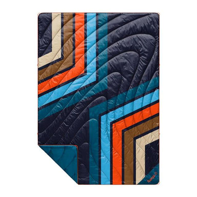 Rumpl Original Puffy Blanket - Midnight Retro Stripes