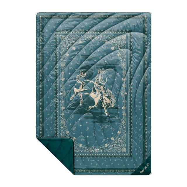 Rumpl Original Puffy Blanket - Sage Bronco Bandana
