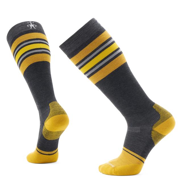 Smartwool Unisex Snowboard Stripe Extra Stretch Over The Calf Socks Charcoal