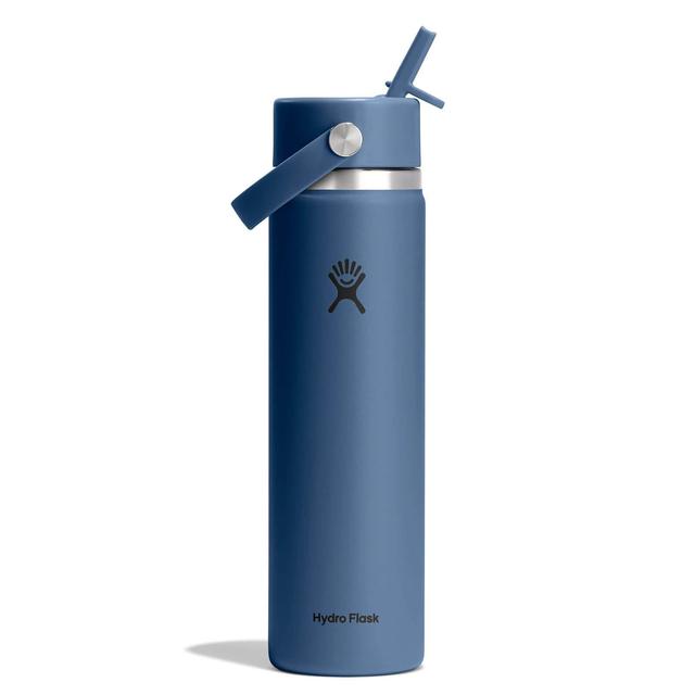Hydro Flask 24 Oz Wide Mouth With Flex Straw Cap Harbor Blue