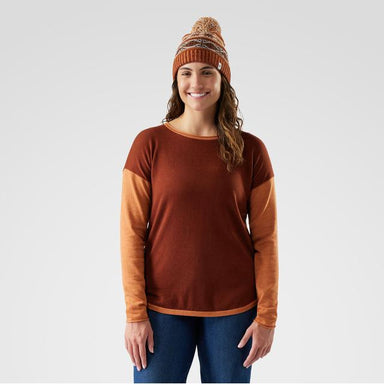 Smartwool Shadow Pine Colorblock Crew Sweater Pecan Brown Heather