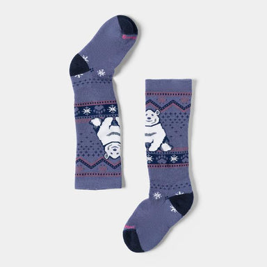 Smartwool Wintersport Polar Bear Pattern Over The Calf Socks Nightfall Blue