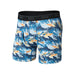 Saxx Quest Quick-dry Mesh Boxer Briefs Big Mouth Bass-Blue