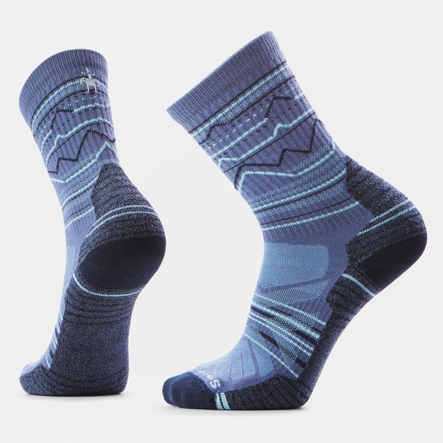 Smartwool Unisex Hike Mountain Range Pattern Crew Socks Nightfall Blue