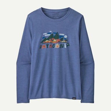 Patagonia Long Sleeved Capilene Cool Daily Graphic Shirt Current Blue