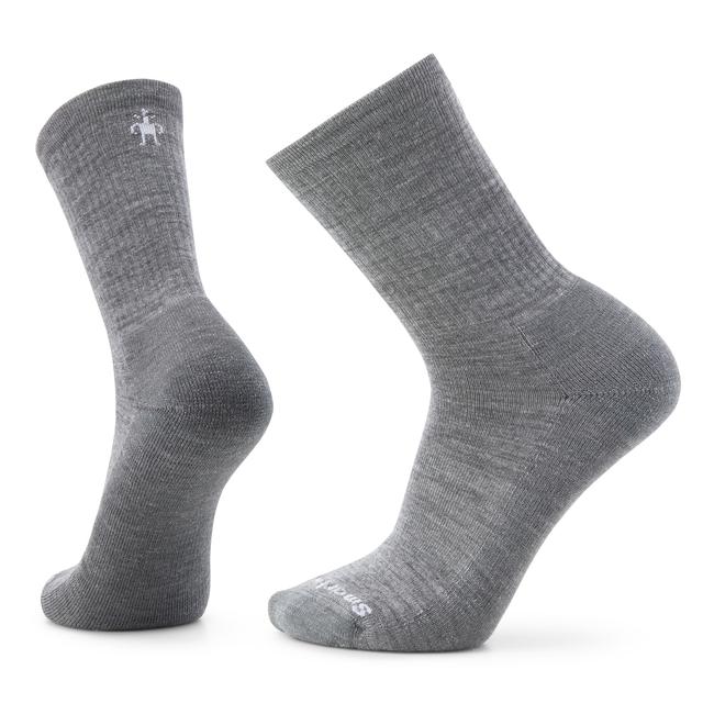 Smartwool Everyday Solid Rib Crew Socks Medium Gray