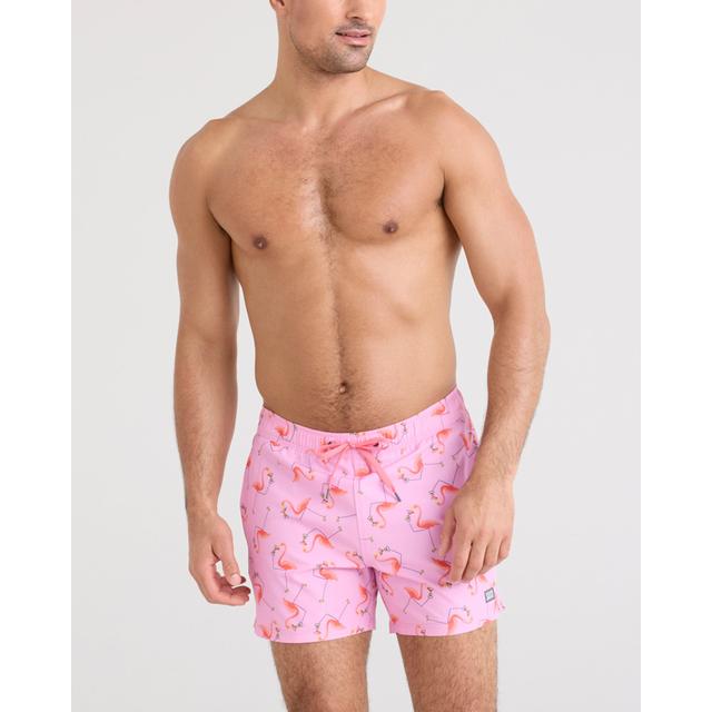 Saxx Oh Buoy 2n1 Swim Shorts Drinko Flamingo-Taffy