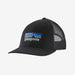 Patagonia P 6 Logo Lopro Trucker Hat White w/Peach Sherbet