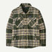 Patagonia Lightweight Insulated Fjord Flannel Shirt Old Growth Green