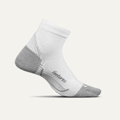 Feetures Plantar Fasciitis Relief Sock Light Cushion Quarter White
