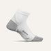 Feetures Plantar Fasciitis Relief Sock Light Cushion Quarter White