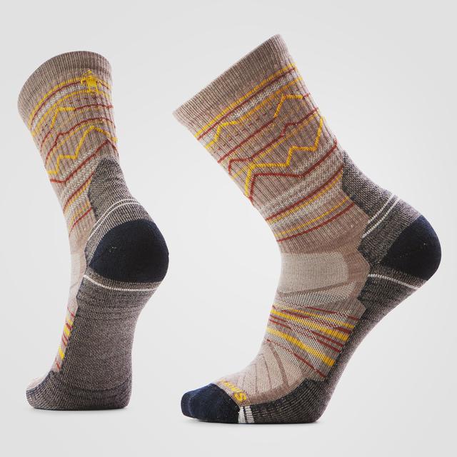 Smartwool Unisex Hike Mountain Range Pattern Crew Socks Fossil