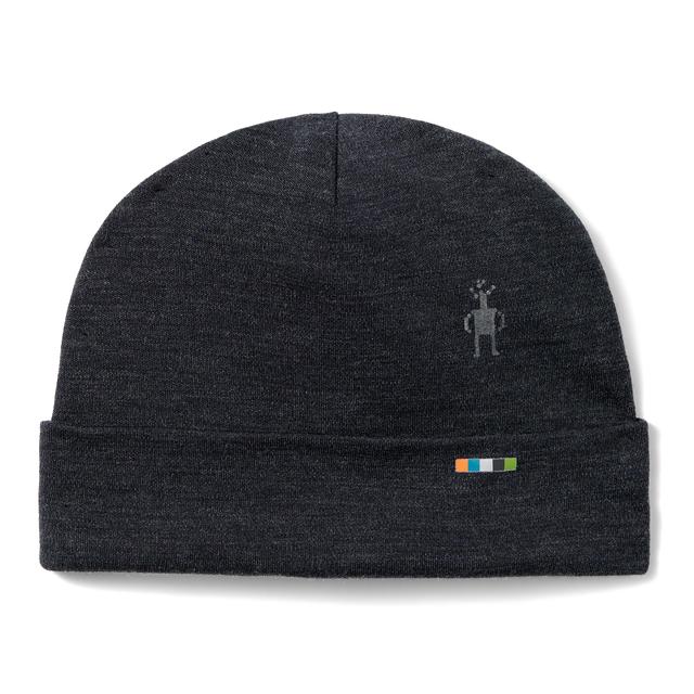 Smartwool Unisex ' Thermal Merino Reversible Cuffed Beanie Hat Charcoal Heather