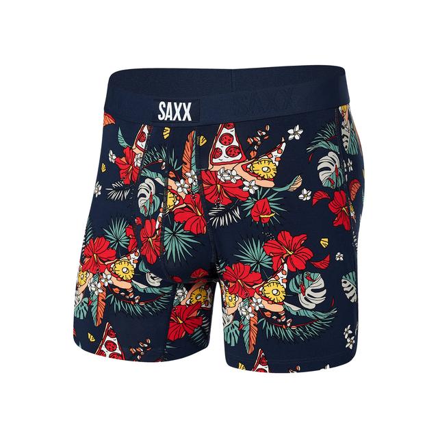 Saxx Ultra Super Soft Boxer Briefs Hawaiian Pizza- Navy