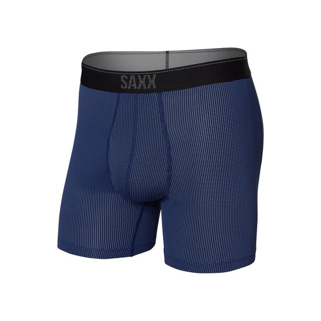 Saxx Quest Quick-dry Mesh Open Fly Boxer Briefs Midnight Blue