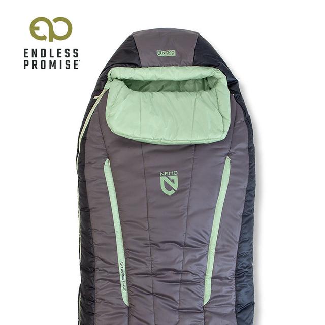 Nemo Forte Endless Promise Synthetic Sleeping Bag Plum Gray/Celadon Green