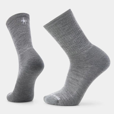 Smartwool Unisex Everyday Solid Rib Crew Socks Medium Gray