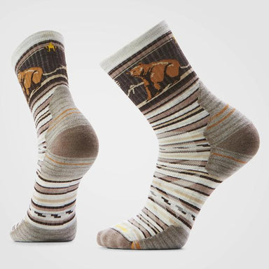 Smartwool Unisex Hike Bear Stripe Mid Crew Socks Ash
