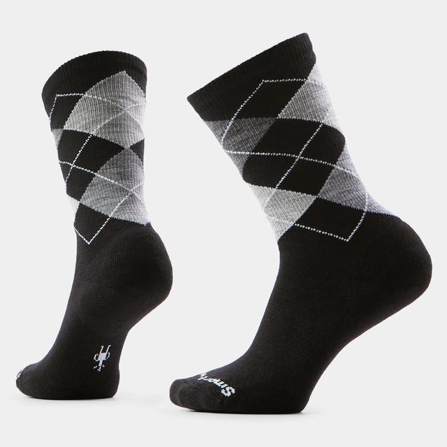 Smartwool Everyday Diamond Jim Argyle Crew Socks Black Black