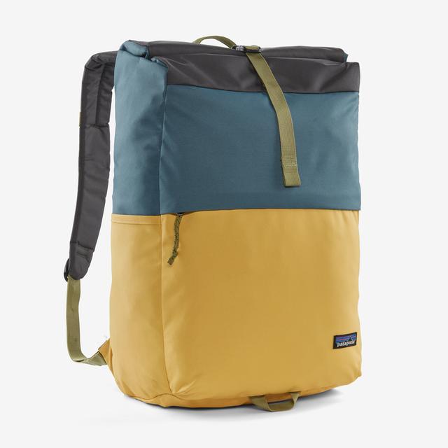 Patagonia Fieldsmith Roll Top Pack Patchwork: Surfboard Yellow w/Abalone Blue