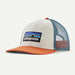 Patagonia P-6 Logo Lopro Trucker Hat White w/Redtail Rust