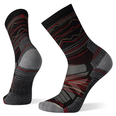 Smartwool Unisex Hike Mountain Range Pattern Crew Socks Black