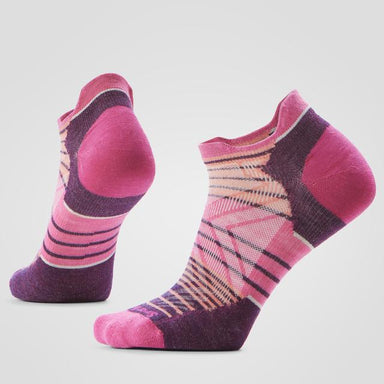 Smartwool Run Zero Cushion Stripe Low Ankle Socks Garden Pink