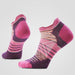 Smartwool Run Zero Cushion Stripe Low Ankle Socks Garden Pink