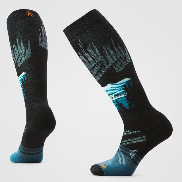 Smartwool Ski Alpine Auroras Over The Calf Socks Black