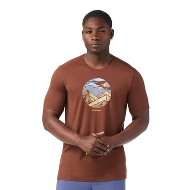 Smartwool Unisex Fourteener Active Short Sleeve Graphic Tee Sable Brown