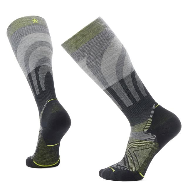 Smartwool Unisex Run Compression Over The Calf Socks Medium Gray