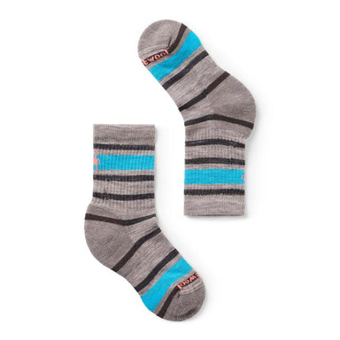 Smartwool Kids Hike Light Cushion Striped Crew Socks Fossil