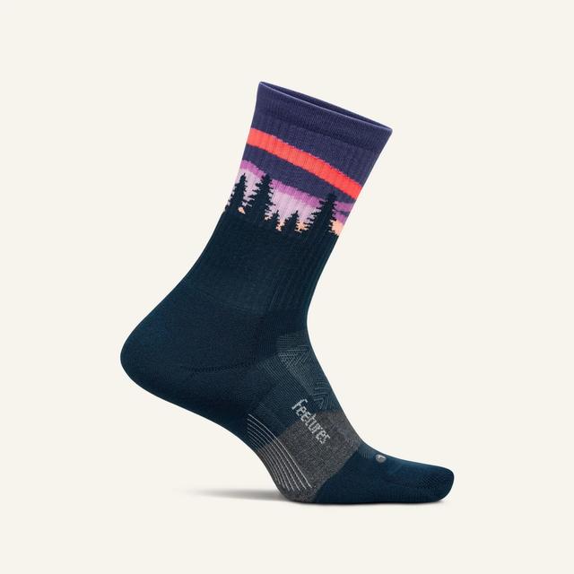 Feetures Trail Max Cushion Mini Crew Purple Aurora