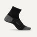 Feetures Plantar Fasciitis Relief Sock Light Cushion Quarter Black