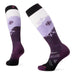 Smartwool Womens Ski Snowpocalypse Pattern Over The Calf Socks Purple Iris