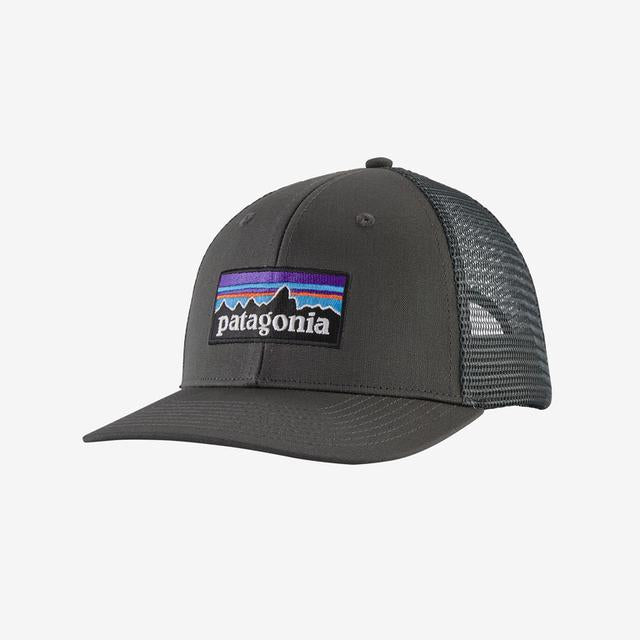 Patagonia P 6 Logo Trucker Hat White w/Quiet Violet