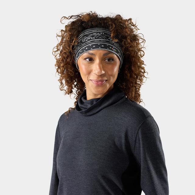 Smartwool Unisex Thermal Merino Reversible Headband Black Fair Isle Fun