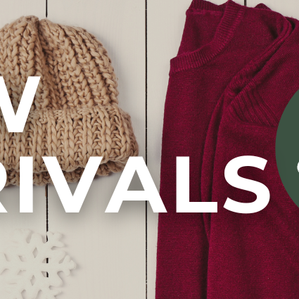 New arrivals, shop now, winter clothes and gear