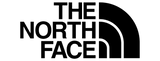 The North Face logo in black and white on a white background