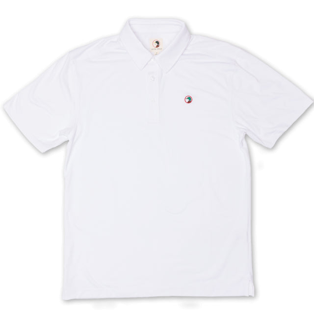 Duck Head Hayes Logo Polo White/Full Color Emb 